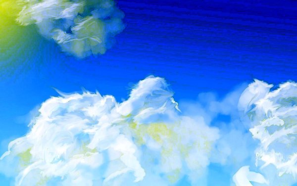 рисунок неба с облаками