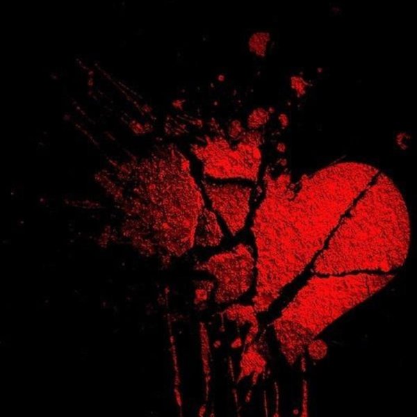 чёрные обои с разбитым сердцем