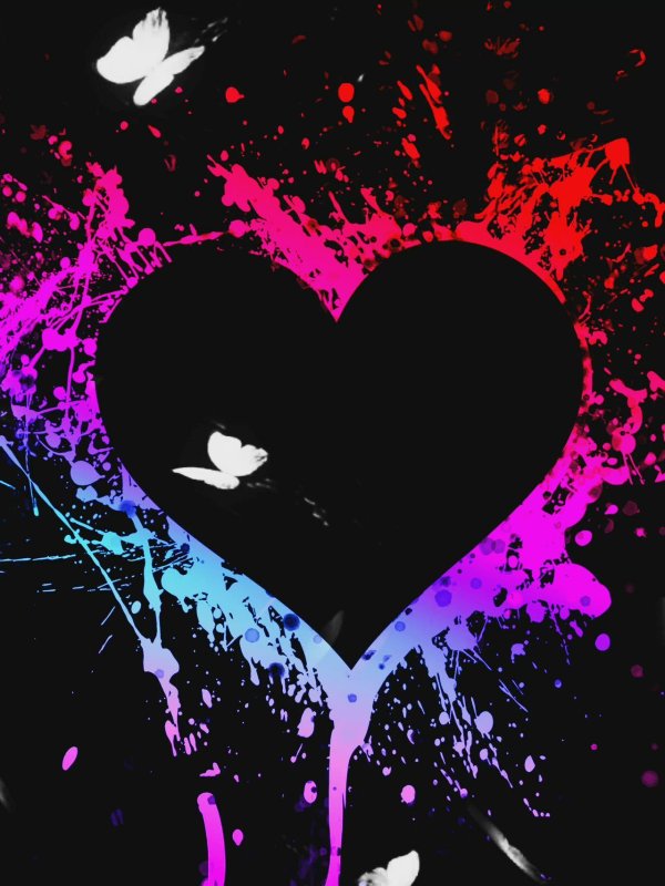 разноцветное сердечко