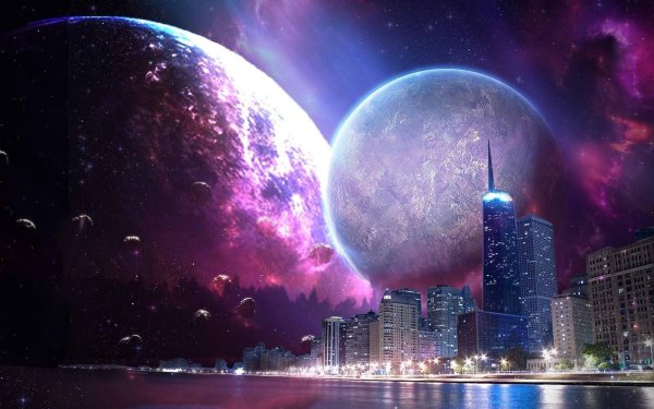 город в космосе