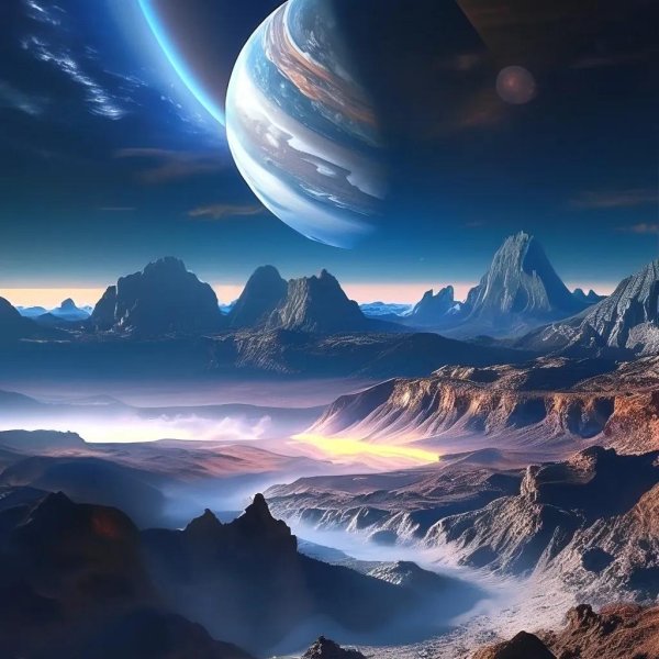 космический пейзаж горы