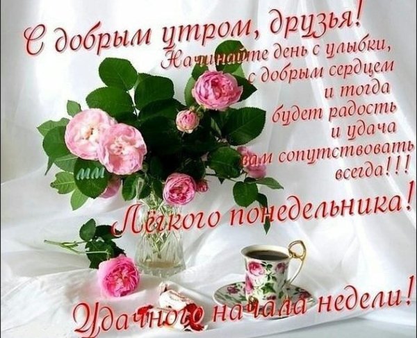доброе утро понедельника пожелания красивые