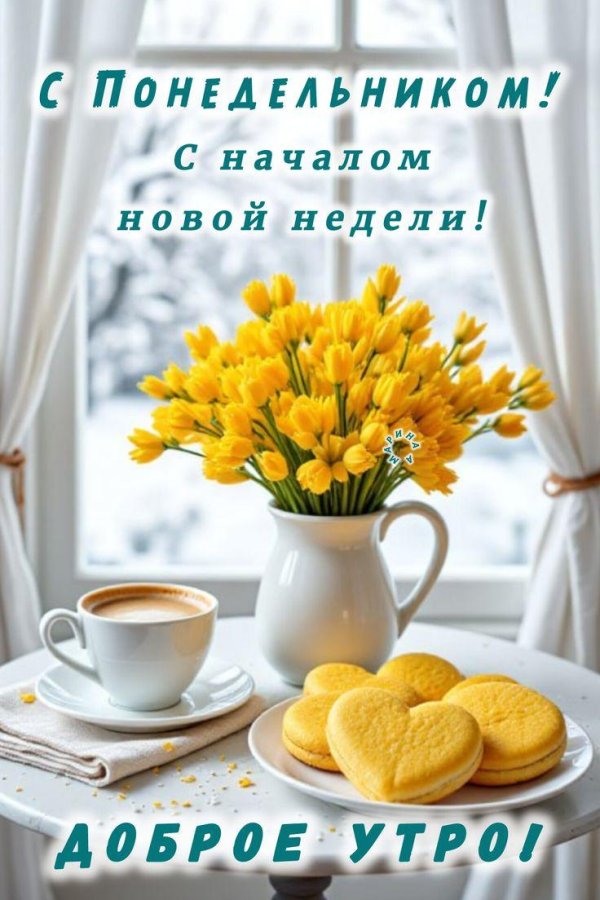 открытка с понедельником