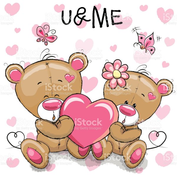 влюбленные мишки