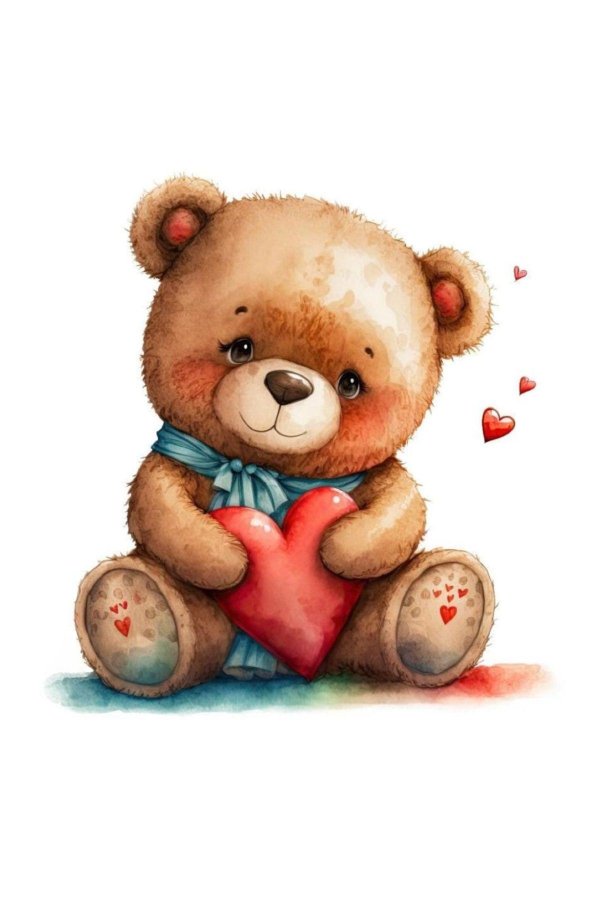 рисунок плюшевого мишки