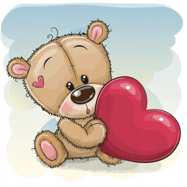 мишка с сердцах