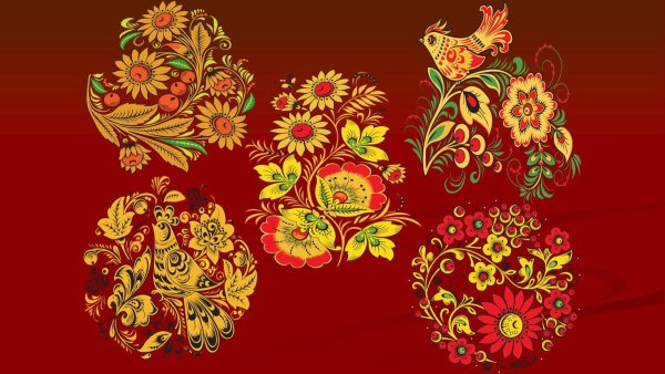 русские народные росписи хохломская