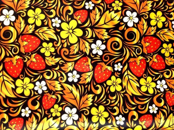 рисунок в стиле хохлома