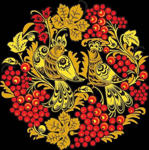 рисунки хохлома