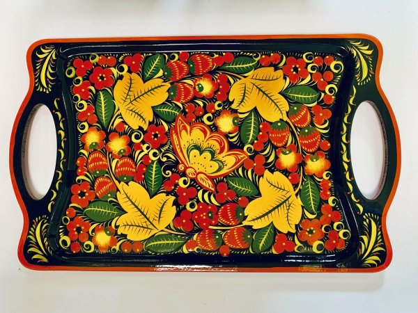 хохломской поднос а4