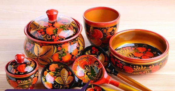 посуда хохлома