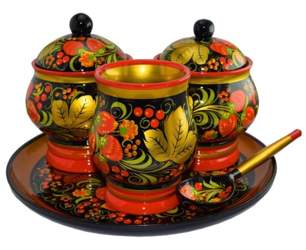 посуда из хохломы