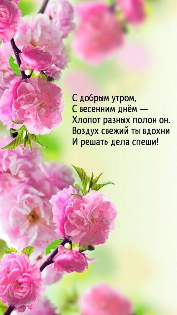 весенние открытки доброе утро