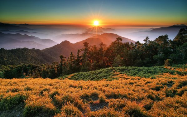 красивый восход солнца