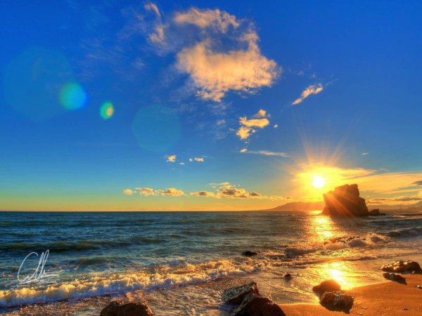 море с солнцем