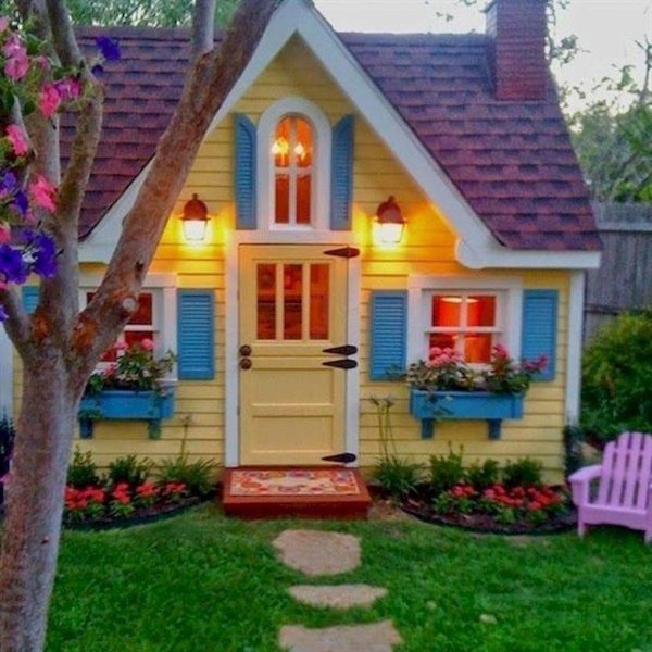 playhouse pink garden