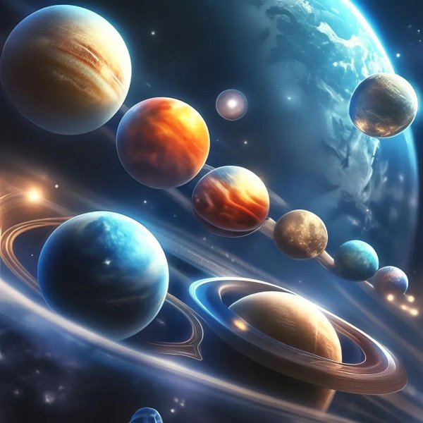 вселенная с планетами