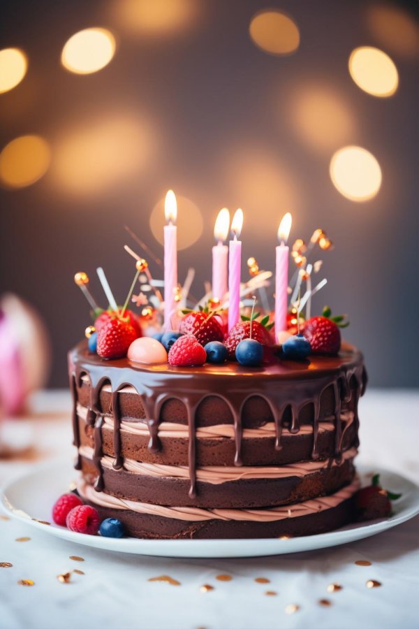 торт со свечами