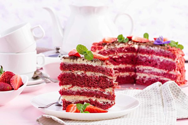 красный бархат с конфи