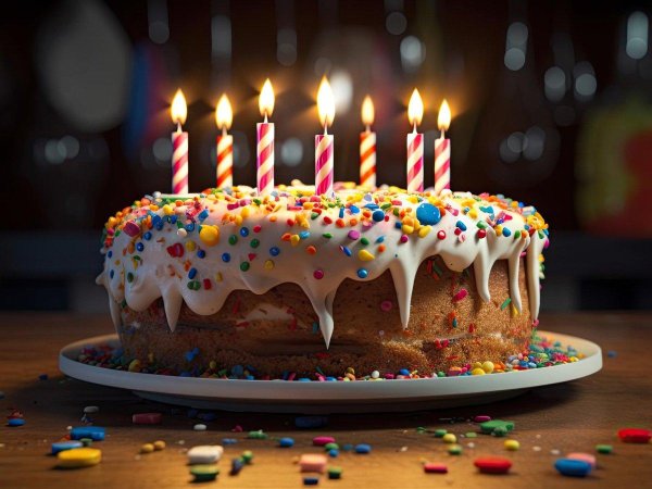 тортик со свечами