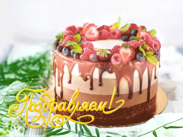 поздравление с днем рождения торт