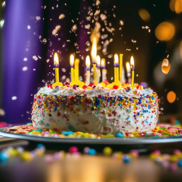 торт со свечами