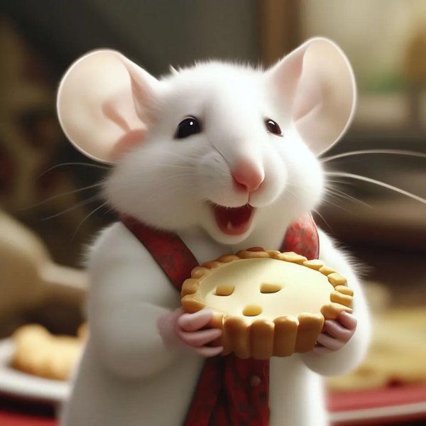 белый мышонок