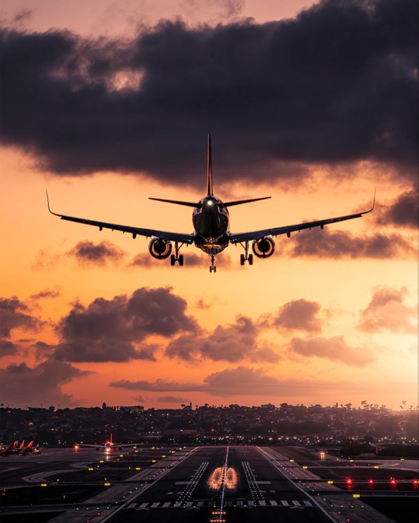 взлет самолета