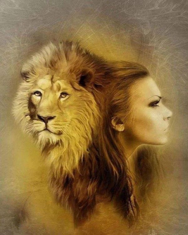 женщина со львом