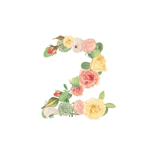 цветочные буквы