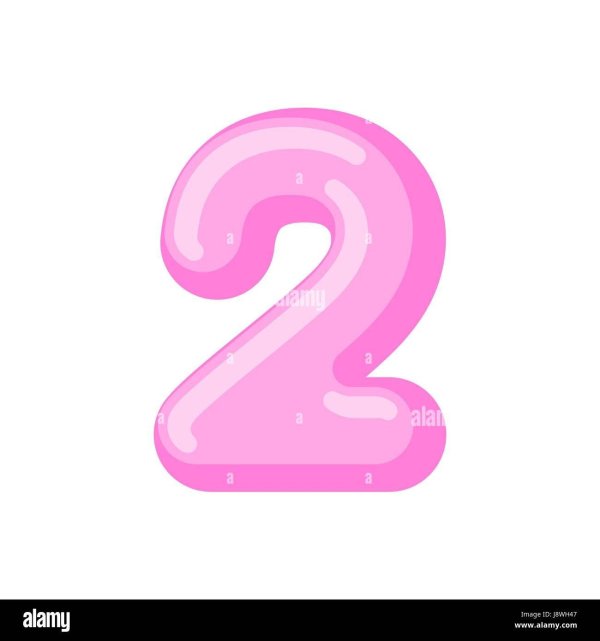 розовые цифры