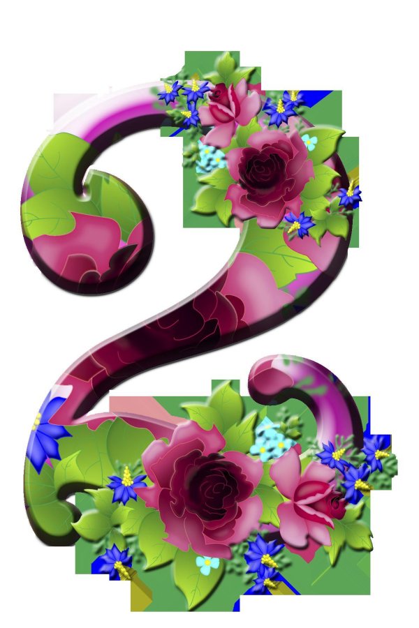 цветочные цифры