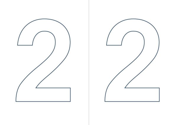 трафарет цифр для вырезания