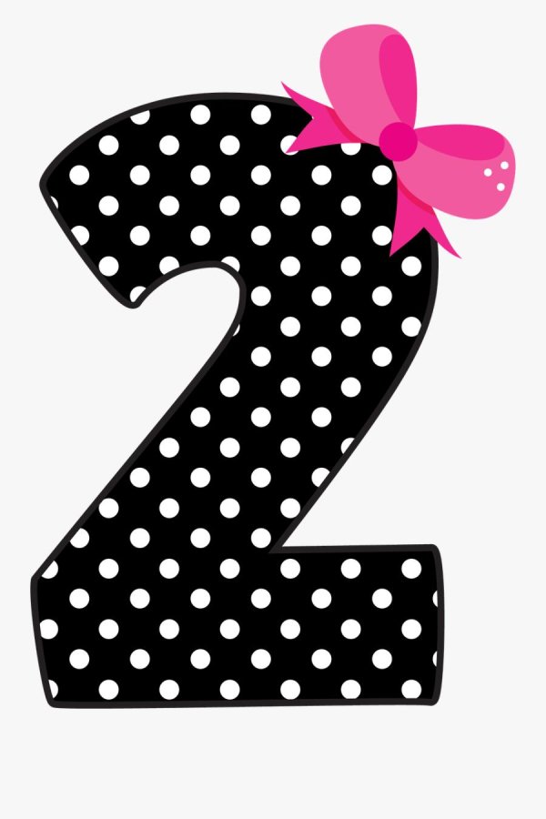 цифры в горошек