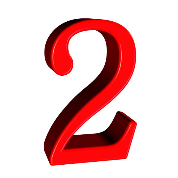 цифра 2 красного цвета
