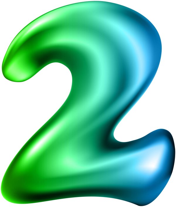 фольгированный шар цифра 2