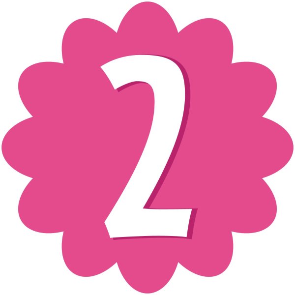 розовые цифры