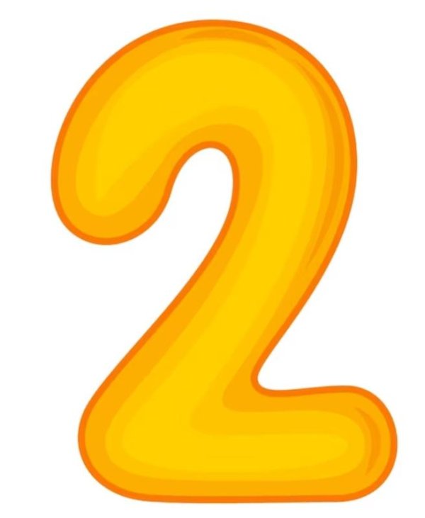 цифры оранжевые