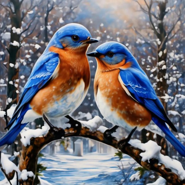 птички зимние