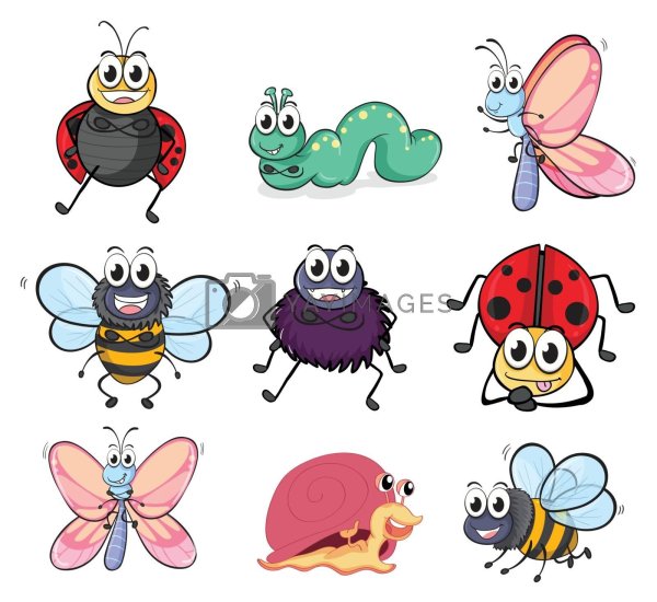 насекомые мультяшки