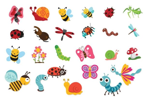 стикеры насекомые