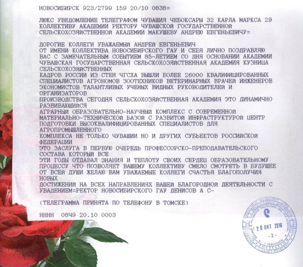 поздравление с 85 летием