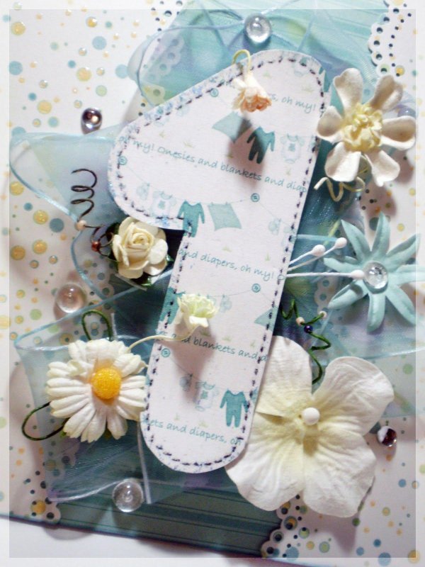 открытка на годик скрапбукинг