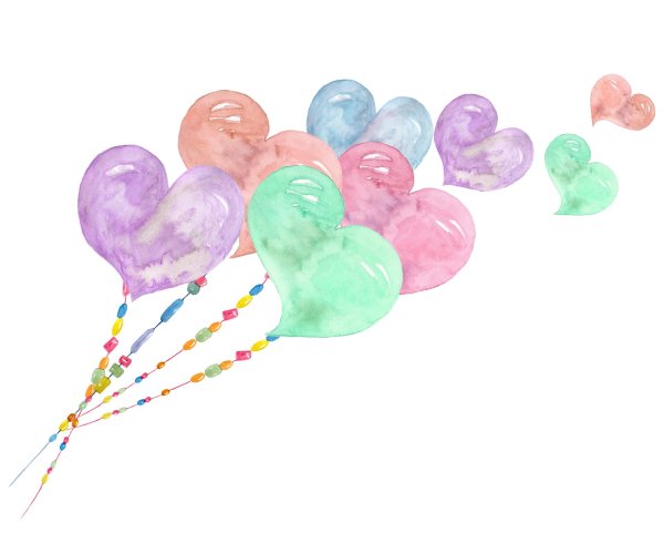 шарики акварель