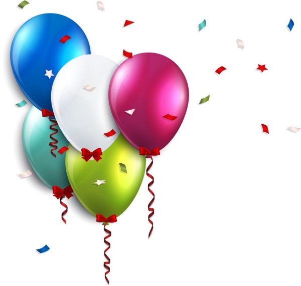 шарики на прозрачном фоне