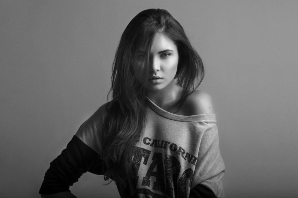 красивые девушки черно белое