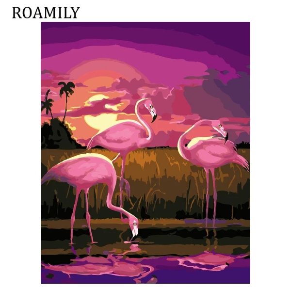 картина фламинго