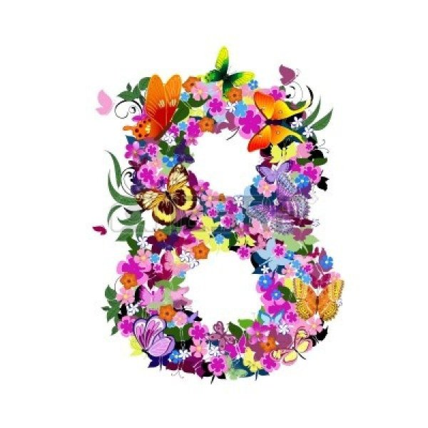 восьмерка из цветов