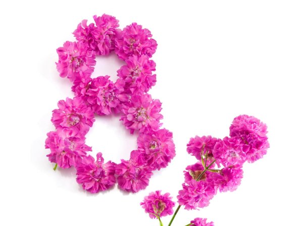 красивые цветочные цифры