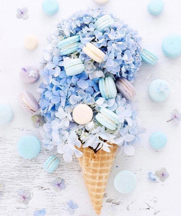 мороженое голубое